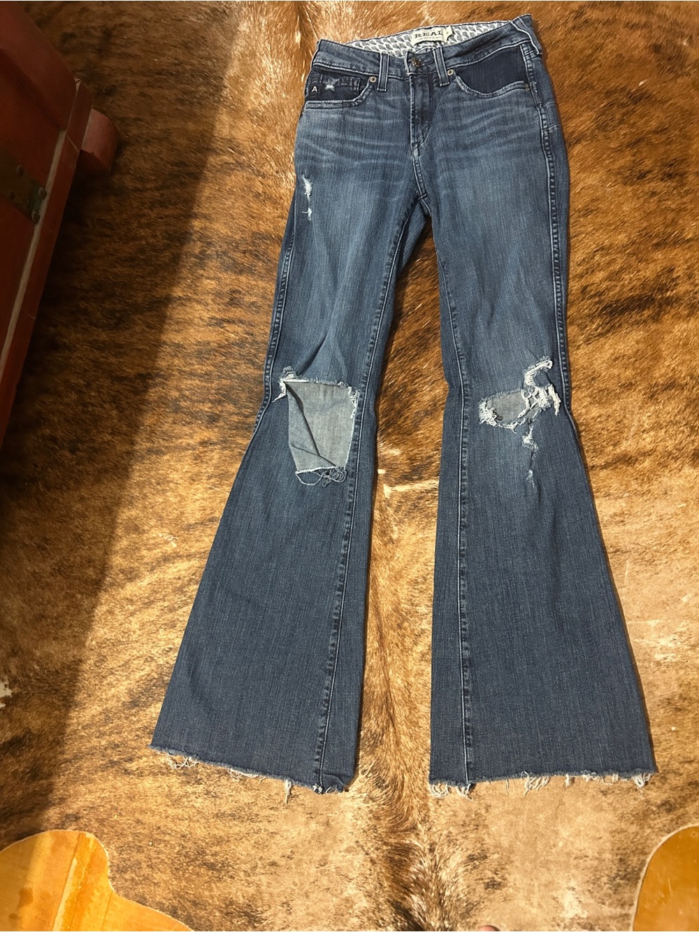 ARIAT Distressed Flare Jeans